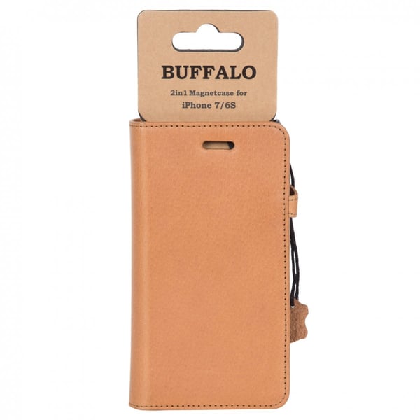 iPhone 6/6S Deksel 2i1 Magnetisk Veske Cognac