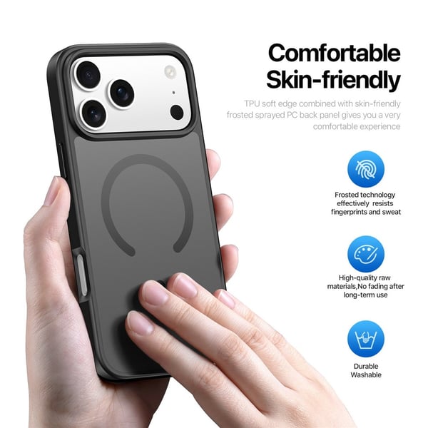 iPhone 17 Pro -kotelo Yind-sarja MagSafe Musta