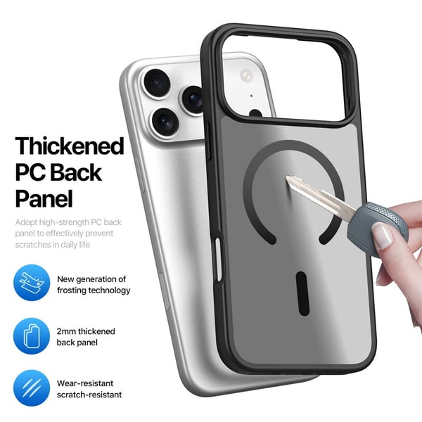 iPhone 17 Pro -kotelo Yind-sarja MagSafe Musta