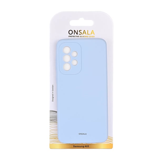 Samsung Galaxy A03 Cover Silikone Lyseblå