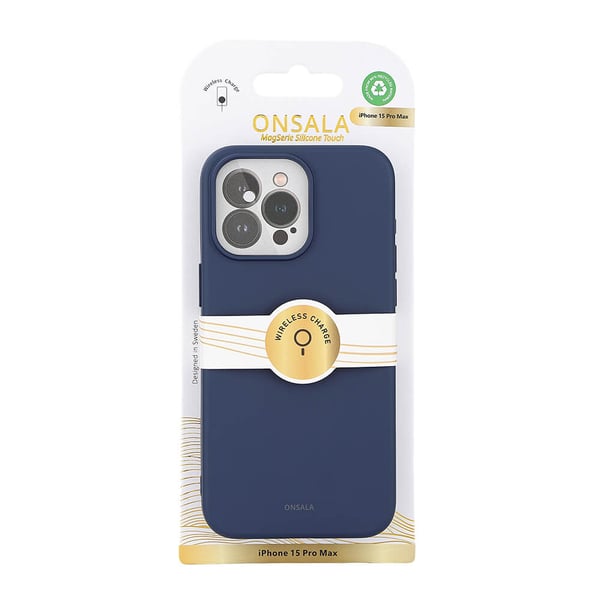 iPhone 15 Pro Max Cover Silikone Touch MagSeries Mørkeblå