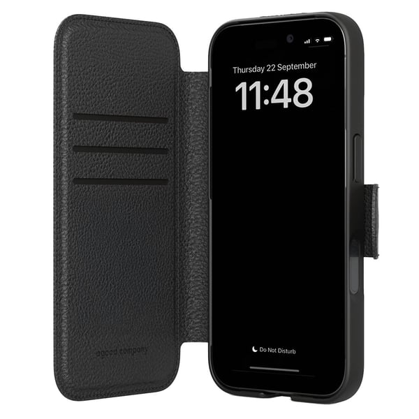 iPhone 17 Pro Max Kuori Pyöreä Lompakko Musta