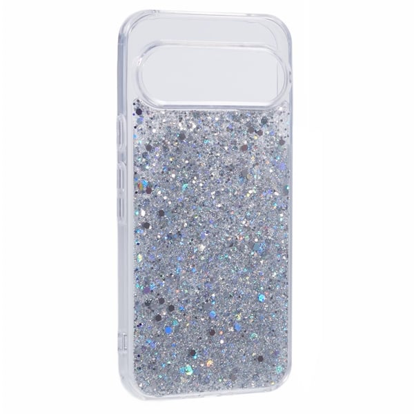 Google Pixel 9/Pixel 9 Pro Cover Sparkle Series Stardust Sølv