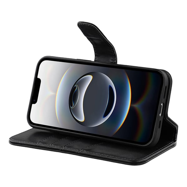 iPhone 16e/17e -suojakuori Essential Leather Raven Black