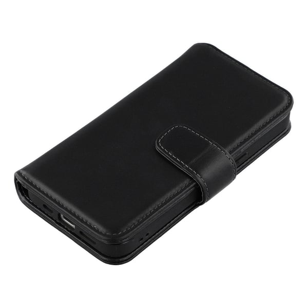iPhone 16e/17e -suojakuori Essential Leather Raven Black