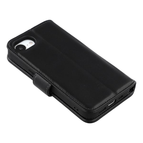 iPhone 16e/17e -suojakuori Essential Leather Raven Black