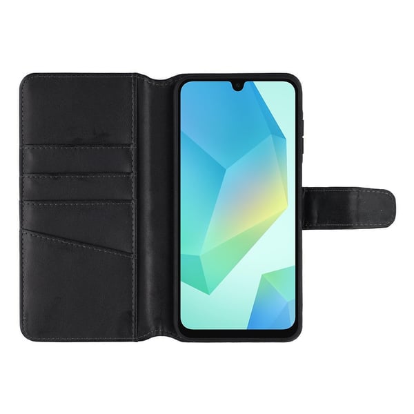 Samsung Galaxy A16 Cover Essential Læder Ravnesort