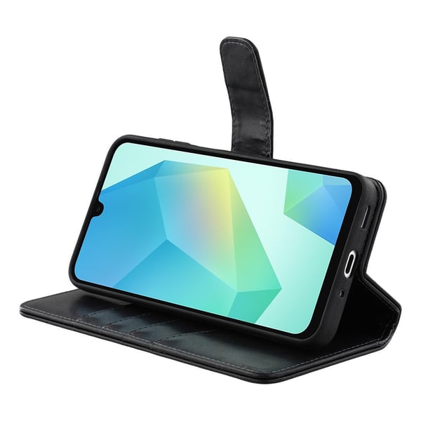 Samsung Galaxy A16 Cover Essential Læder Ravnesort
