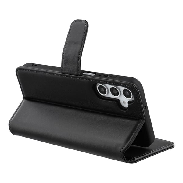 Samsung Galaxy A16 Cover Essential Læder Ravnesort