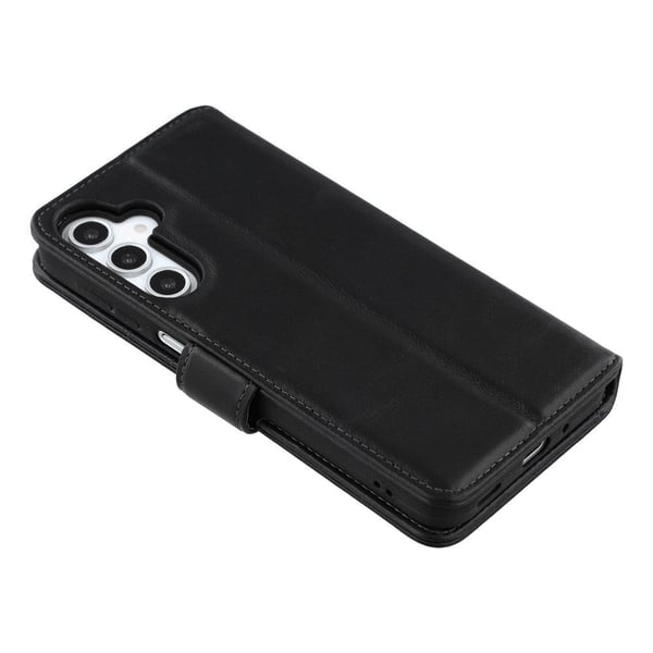 Samsung Galaxy A16 Cover Essential Læder Ravnesort