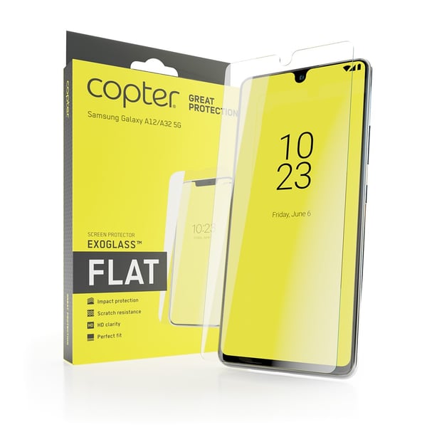 Samsung Galaxy A12/Galaxy A32 5G Skjermbeskytter Exoglass Flat