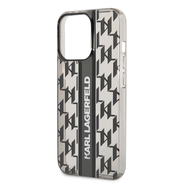 iPhone 14 Pro Deksel Monogram Vertikal Stripe Svart