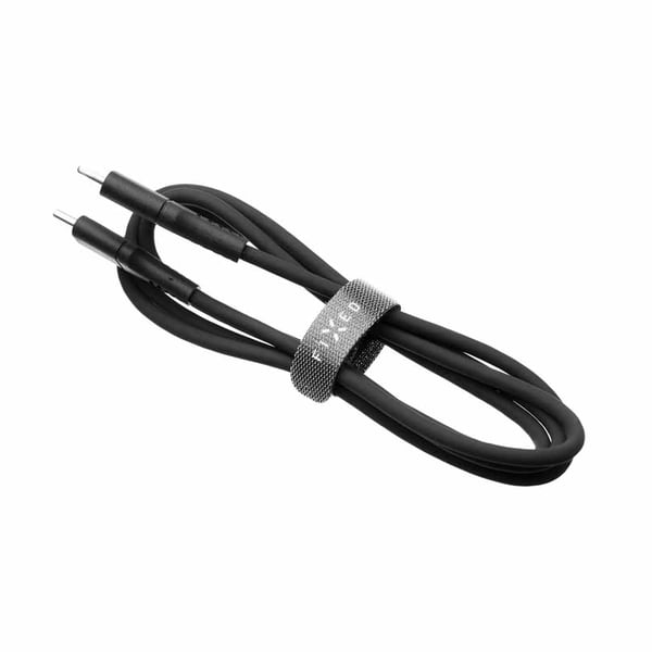Kabel flydende silikone USB-C/USB-C 1,2m Sort