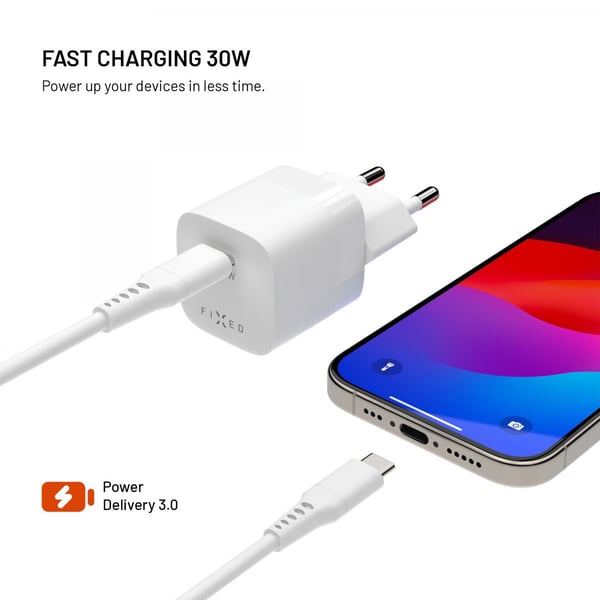 Laturi Mini PD 30W GaN USB-C Valkoinen