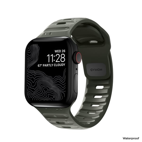 Apple Watch 38/40/41/42mm Rem Sportsrem Askegrøn
