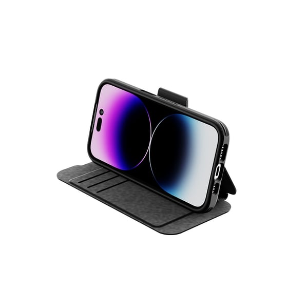 iPhone 14 Pro -kuori Evo Lite Wallet, musta