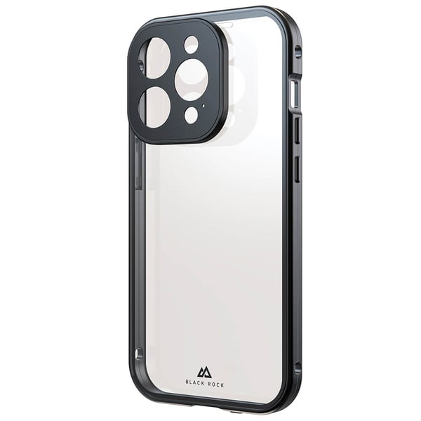 iPhone 15 Pro Cover 360 Glas Gennemsigtig Sort