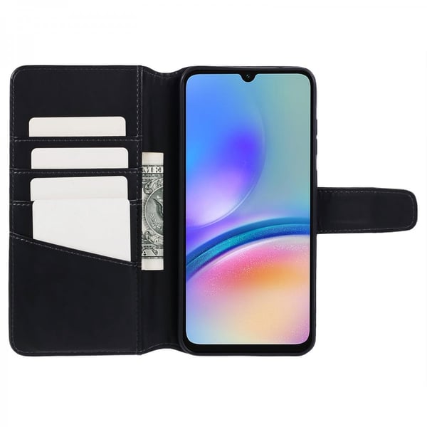 Samsung Galaxy A05s Cover Essential Læder Ravnesort