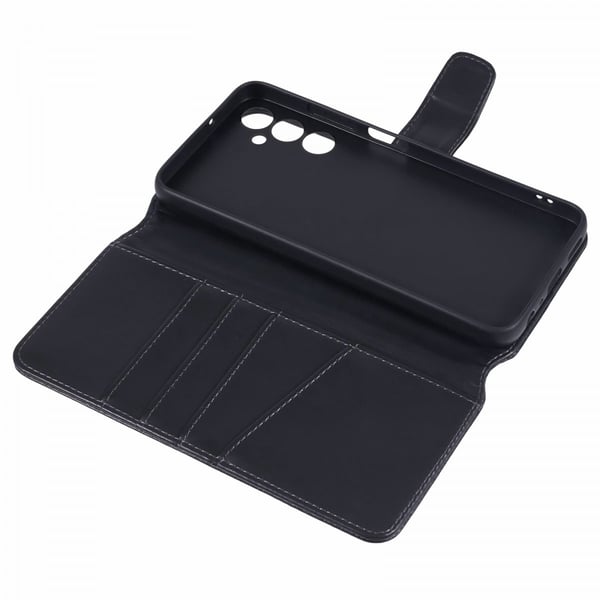 Samsung Galaxy A05s Cover Essential Læder Ravnesort
