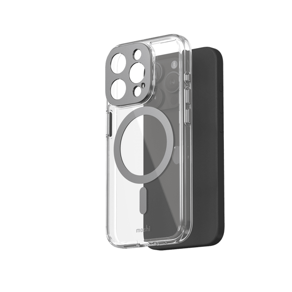 iPhone 15 Pro Cover iGlaze MagSafe Meteorite Grå
