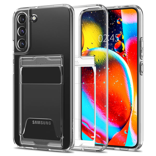 Samsung Galaxy S22 Plus Deksel Crystal Slot Dual Krystallklar