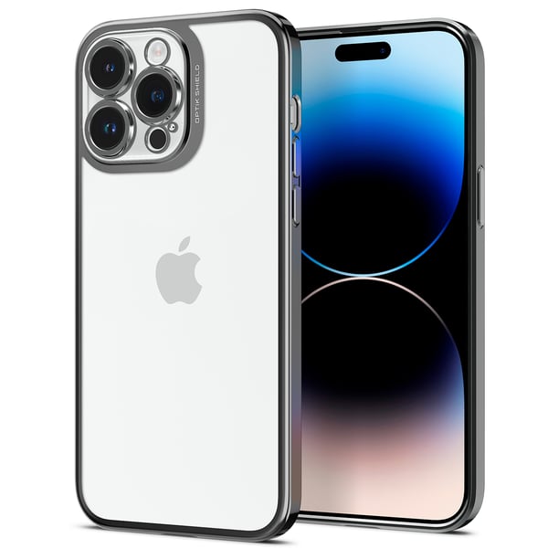 iPhone 14 Pro Max Cover Optik Crystal Chrome Grå