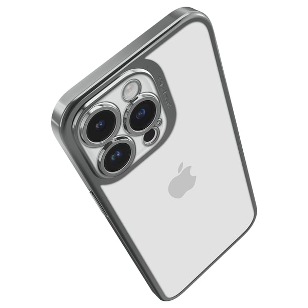 iPhone 14 Pro Max Cover Optik Crystal Chrome Grå