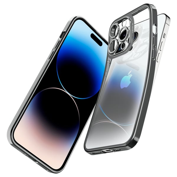 iPhone 14 Pro Max Cover Optik Crystal Chrome Grå