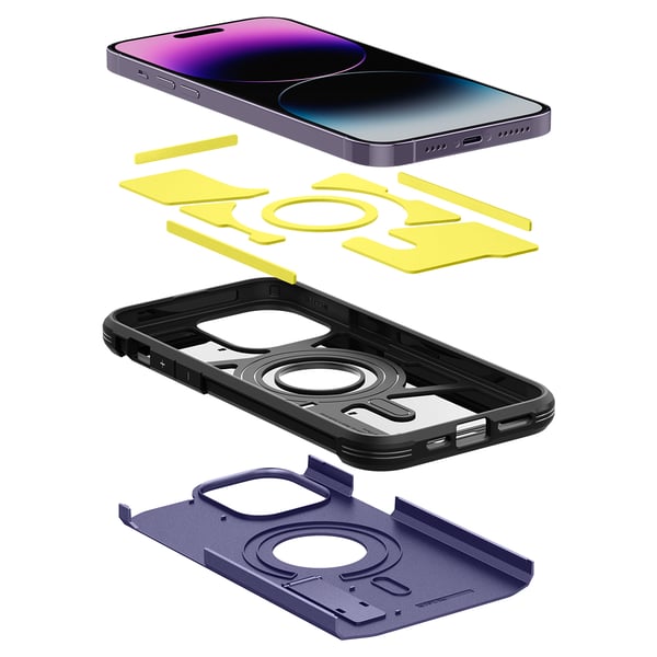 iPhone 14 Pro Max Cover Tough Armor MagFit Dyb Lilla