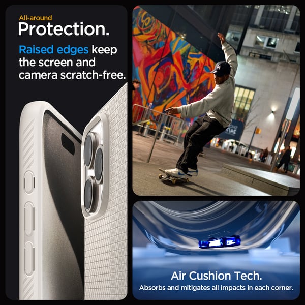 iPhone 15 Pro Max -kotelo Liquid Air Natural Titanium