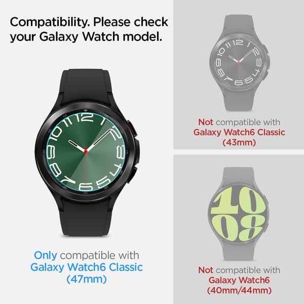 Samsung Galaxy Watch 6 Classic 47mm Näytönsuoja GLAS.tR EZ