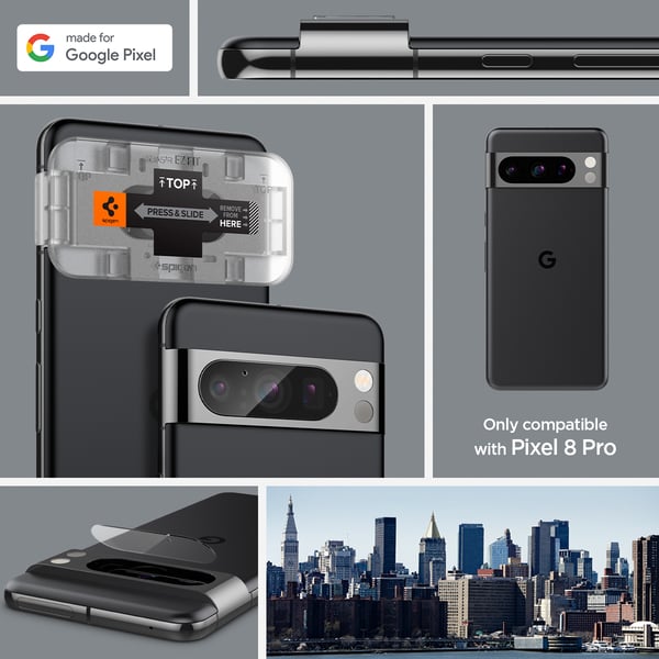 Google Pixel 8 Pro Kamerabeskyttelse Glas.tR EZ Fit Optik Crystal