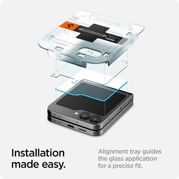 Samsung Galaxy Z Flip 6/Flip 7 FE Skjermbeskytter GLAS.tR EZ Fi
