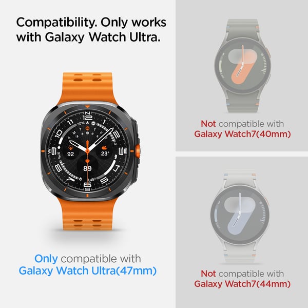 Samsung Galaxy Watch Ultra Skjermbeskytter GLAS.tR EZ Fit 2-pakning