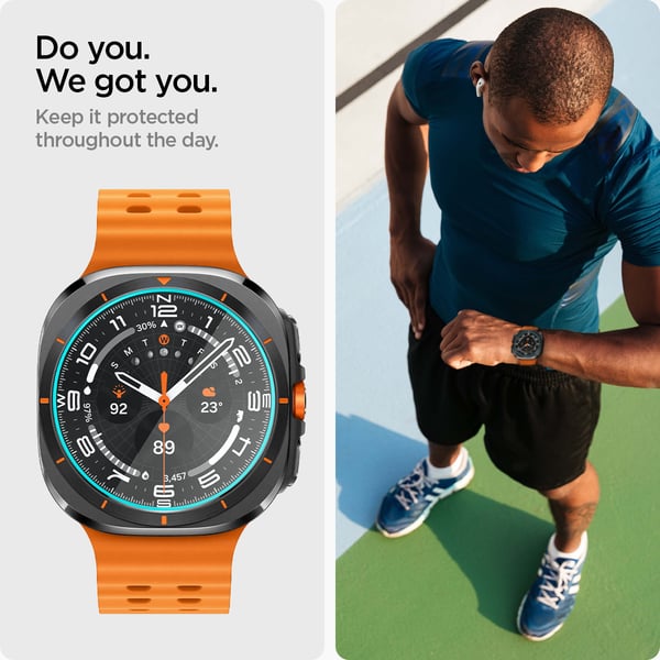 Samsung Galaxy Watch Ultra Skjermbeskytter GLAS.tR EZ Fit 2-pakning