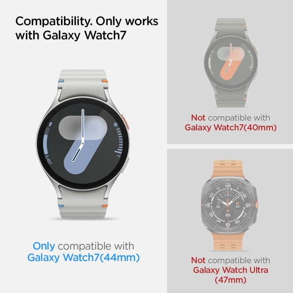 Samsung Galaxy Watch 7 44mm Skjermbeskytter GLAS.tR EZ Fit 2-pk