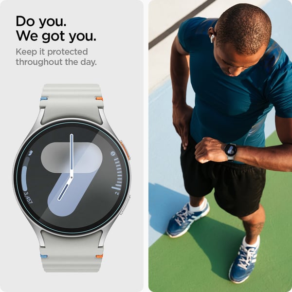 Samsung Galaxy Watch 7 44mm Skjermbeskytter GLAS.tR EZ Fit 2-pk