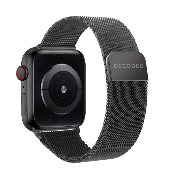 Apple Watch 38/40/41/42 mm ranneke Milan Traction -hihna, musta