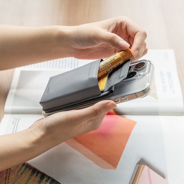 Kortholder Stativ Lomme Magnetisk MagSafe Lys Grå
