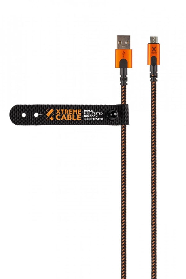 Xtreme USB-A - Micro USB -kaapeli 1,5 m musta oranssi