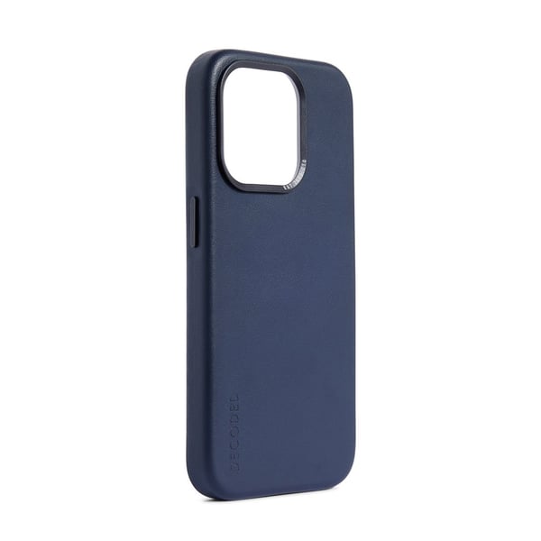 iPhone 15 Plus Skal Leather Backcover True Navy
