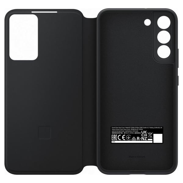 Alkuperäinen Galaxy S22 Plus -kotelo Smart Clear View Cover Musta