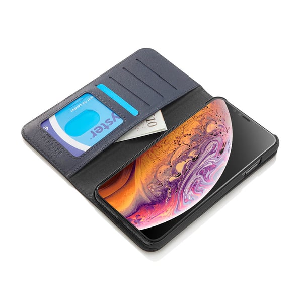 iPhone X/Xs Cover Magnetisk Folio Marineblå