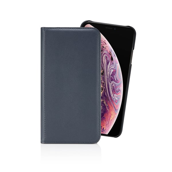 iPhone X/Xs Cover Magnetisk Folio Marineblå