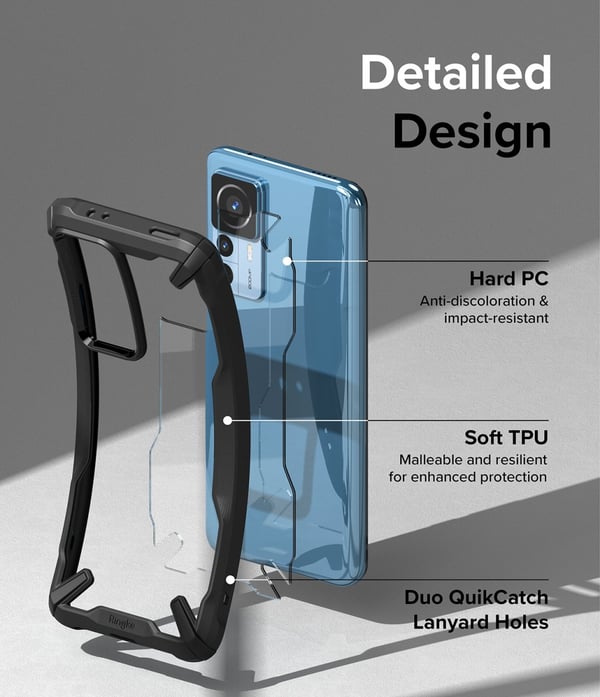 Xiaomi 12T/12T Pro Deksel Fusion X Svart