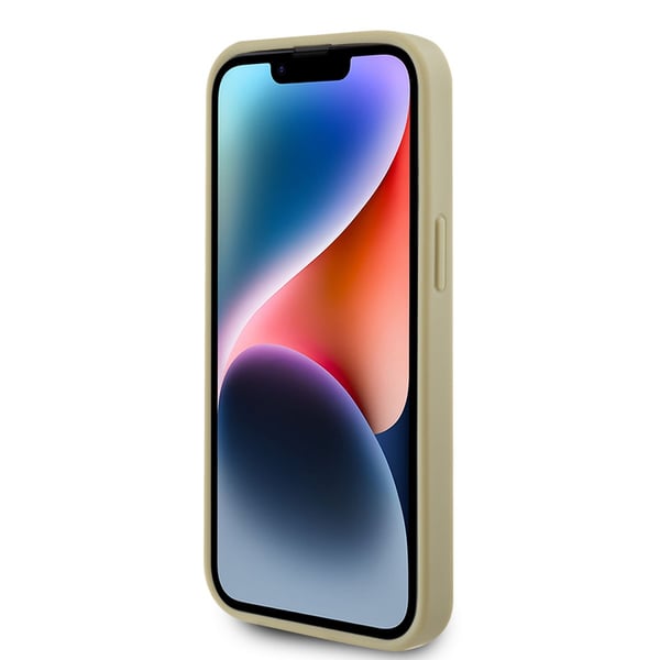 iPhone 15 Cover Perforeret Glitter Guld