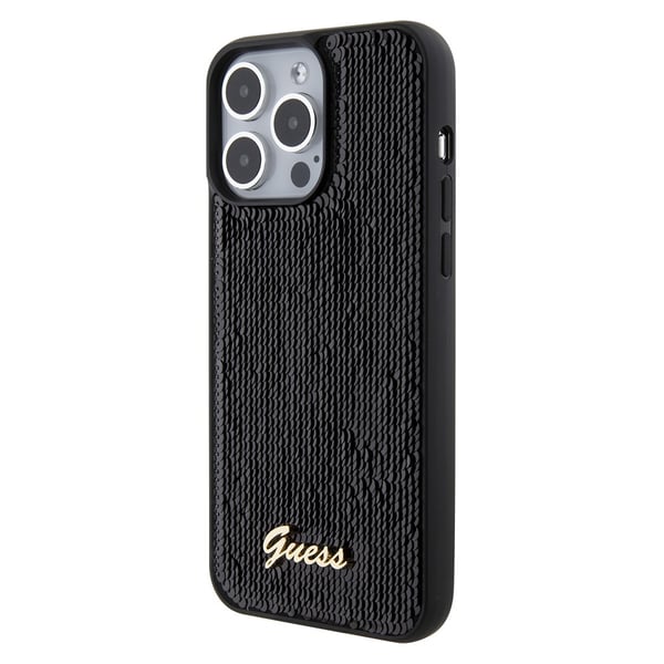 iPhone 15 Pro Max -kuori, paljetti, musta