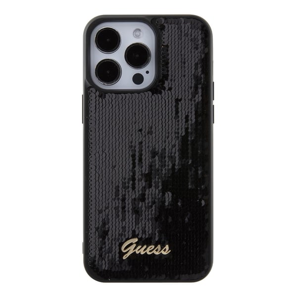 iPhone 15 Pro Max -kuori, paljetti, musta