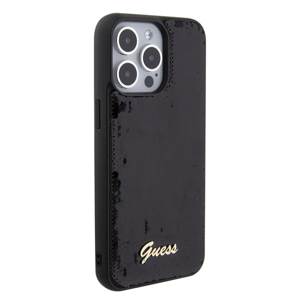 iPhone 15 Pro Max -kuori, paljetti, musta