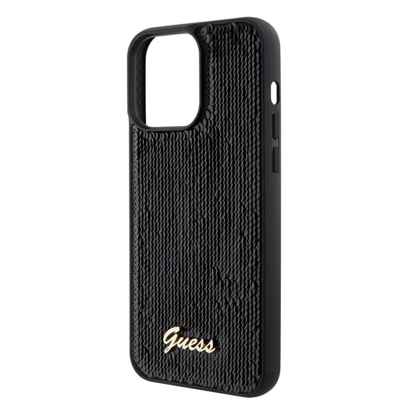 iPhone 15 Pro Max -kuori, paljetti, musta